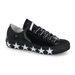 Converse Chuck Taylor All Star Ox Black/White-Black Miley Cyrus Women's Size 7.5